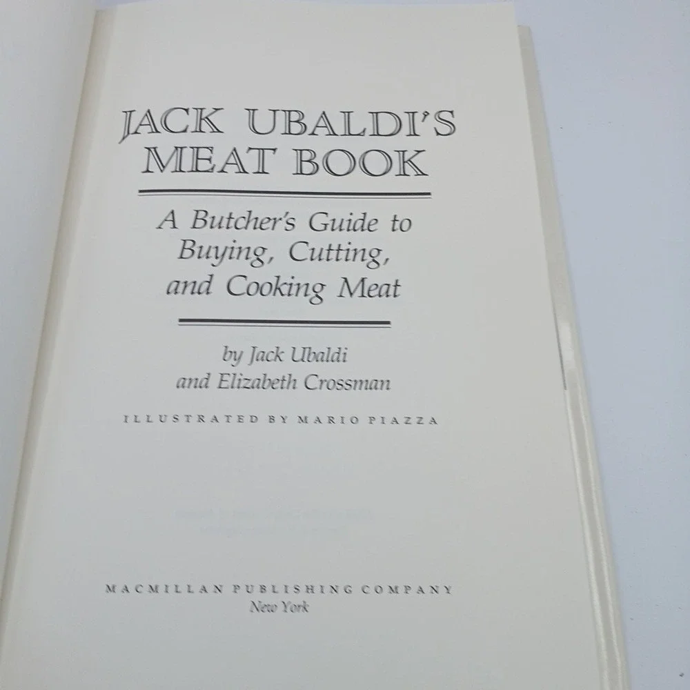 Jack Ubaldi's Meat Book A Butcher's Guide to Buying Cutting and Cooking Meat NOS